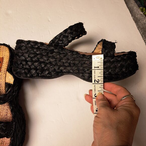 Rocket Dog Chunky Platform ESPADRILLES WOMENS SIZE 6 Black 90s Y2K party beach - Picture 5 of 11